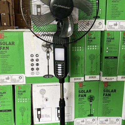 AC DC Solar Rechargeable Standing Fan